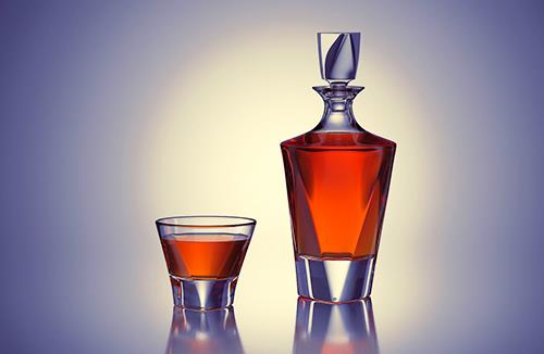 Triangle - packaging 3D model of the Decanter for alcohol products